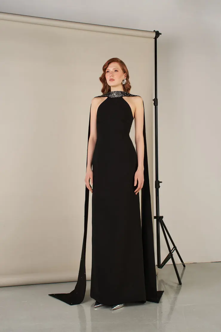 Straplez, İşlemeli, Işıltılı Dantelli, Helen Abiye Modeli